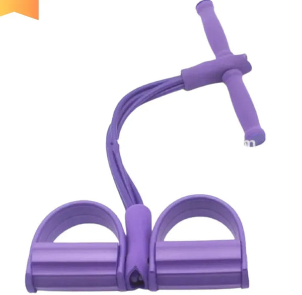 GYM EXERCISE EQUIPMENT DOUBLE PULL ROPE RUBBER PEDALS AND ABS EXERCISER