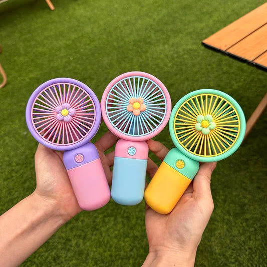 "Mini fan USB Rechargeable Handheld & Desktop Fan