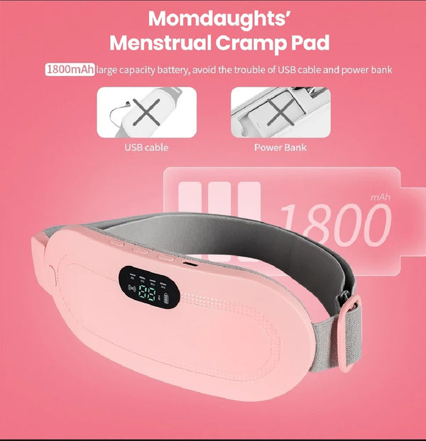 Mom doughts menstrual period heating pad for periods cramp pain relief belt massager