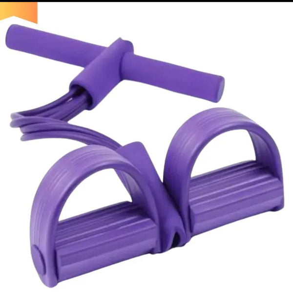 GYM EXERCISE EQUIPMENT DOUBLE PULL ROPE RUBBER PEDALS AND ABS EXERCISER